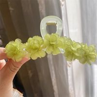 Fashion Green Lily Grip Hairpin Flower Clip Hair Accessories sku image 2