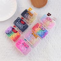 New Boxed Cute Candy Color Band Hair Tie Disposable Rubber Band Headdress main image 3