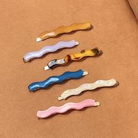 Fashion Simple Leopard-print Wavy Acrylic Alloy Hair Clip main image 5