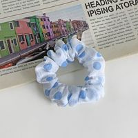 Einfache Nette Polka Dot Faltig Gummi Stoff Scrunchy sku image 5