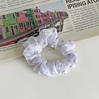 Simple Cute Polka Dot Wrinkled Rubber Fabric Scrunchy sku image 1