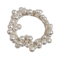 Mode Einfache Gummi Nachahmung Perle Intarsien Strass Haar Krawatte main image 2