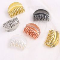 Fashion Solid Color Double Clip Medium Size Hairpin Alloy Hair Accessories main image 2