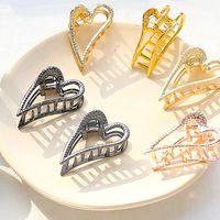 Fashion Simple Heart Shaped Small Frosted Metal Heart Grip Clip main image 4