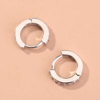Wholesale Jewelry 1 Pair Simple Style Geometric Copper Zircon Earrings main image 2