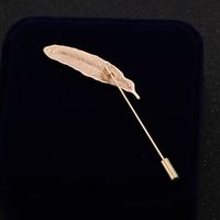 Leaves Feather Zinc Plating Men'S Brooches main image 4