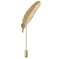 Leaves Feather Zinc Plating Men'S Brooches sku image 2