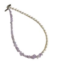 Choker Freshwater Pearl Necklace Purple Special-shaped Stone Cold Wind Necklace Accessories main image 4