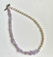 Choker Freshwater Pearl Necklace Purple Special-shaped Stone Cold Wind Necklace Accessories main image 2