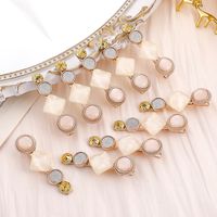 Women's Sweet Simple Style Geometric Synthetic Resin Alloy Hair Accessories Inlaid Resin Artificial Gemstones Hair Clip 10 Pieces 1 Set sku image 1
