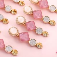 Women's Sweet Simple Style Geometric Synthetic Resin Alloy Hair Accessories Inlaid Resin Artificial Gemstones Hair Clip 10 Pieces 1 Set main image 8
