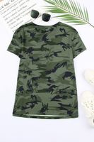 Lace-up Cross V-neck Pullover Short-sleeved Top Women's Loose T-shirt main image 3