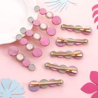 Women's Retro Simple Style Multicolor Synthetic Resin Alloy Hair Accessories Inlaid Resin Resin Hair Clip 10 Pieces 1 Set main image 3