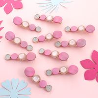 Women's Retro Simple Style Multicolor Synthetic Resin Alloy Hair Accessories Inlaid Resin Resin Hair Clip 10 Pieces 1 Set sku image 2
