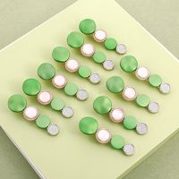 Women's Retro Simple Style Multicolor Synthetic Resin Alloy Hair Accessories Inlaid Resin Resin Hair Clip 10 Pieces 1 Set sku image 1