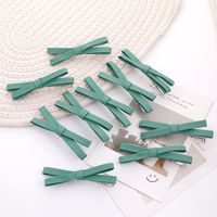 Women's Cute Sweet Bow Knot Alloy Cloth Dyeing No Inlaid Hair Clip 10 Pieces sku image 1