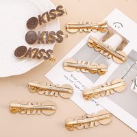 Women's Sweet Letter Alloy Spray Paint No Inlaid Hair Clip 10 Pieces main image 3
