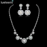 Womens Electroplated Copper Inlay Aaa Zircons Jewelry Sets Nhtm129880 sku image 3