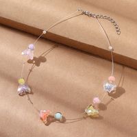 Fashion Creative Resin Multicolor Butterfly Shaped Beaded Necklace main image 2