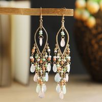 1 Pair Fashion Geometric Alloy Seed Bead Plating Women's Drop Earrings sku image 3