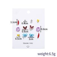 Koreanische Mode Blumenschleife 6 Paar Ohrringe Set Neue Perlenohrringe sku image 5