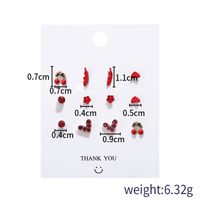 Koreanische Mode Blumenschleife 6 Paar Ohrringe Set Neue Perlenohrringe sku image 6