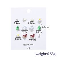 Koreanische Mode Blumenschleife 6 Paar Ohrringe Set Neue Perlenohrringe sku image 9