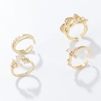 Fashion New Copper-plated Gold Micro Inlaid Zircon Open Ring Women's Accessories main image 2