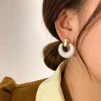 2022 New Fashion Metallic Geometric Female Alloy Earrings main image 3