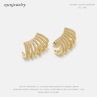 Creative Fashion Geometric Copper Earrings Wholesale sku image 1