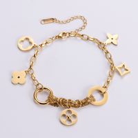 Fashion Clover Shaped Bracelet Female Titanium Steel Simple Women's Gift main image 2