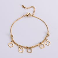 Fashion New Decoration Simple Hollow Sweet Stainless Steel Bracelet Hand Jewelry main image 3