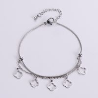 Fashion New Decoration Simple Hollow Sweet Stainless Steel Bracelet Hand Jewelry main image 2