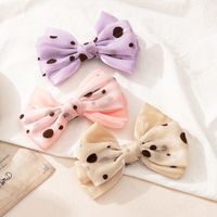 2022 Nouvelle Mode Polka Dot Bow Retour Tête Barrettes Bec De Canard Clip main image 1