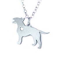 304 Stainless Steel Cute Slice Polishing Animal Dog Necklace Titanium Steel Necklace sku image 5
