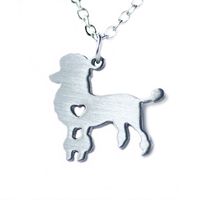 304 Stainless Steel Cute Slice Polishing Animal Dog Necklace Titanium Steel Necklace sku image 11