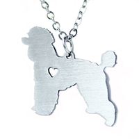 304 Stainless Steel Cute Slice Polishing Animal Dog Necklace Titanium Steel Necklace sku image 16