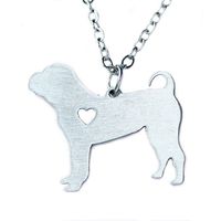 304 Stainless Steel Cute Slice Polishing Animal Dog Necklace Titanium Steel Necklace sku image 23
