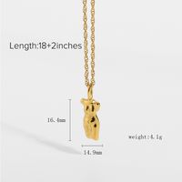 Fashion Human Face Pendant Gold-plated Stainless Steel Necklace sku image 3