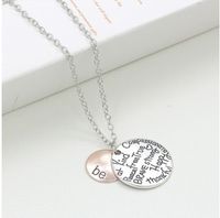 Fashion Letter Tag Short Letter Round Alloy Necklace main image 1