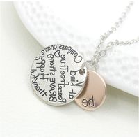 Fashion Letter Tag Short Letter Round Alloy Necklace main image 3
