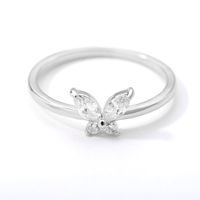 New Gold-plated Butterfly Zircon Ring sku image 1