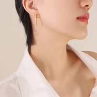 Fashion Nail Stud Earrings Jewelry Titanium Steel 18k Gold Plating Handmade main image 3