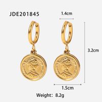 Fashion Geometric Plating Stainless Steel No Inlaid Gold Plated Earrings sku image 1