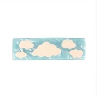 Fashion Small Geometric Blue Sky White Clouds  Acetate Shark Clip main image 3