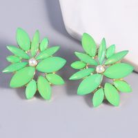 New Candy Color Alloy Earrings Small Colorful Flowers Diamond Stud Earrings main image 4