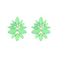 New Candy Color Alloy Earrings Small Colorful Flowers Diamond Stud Earrings sku image 1