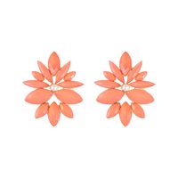 New Candy Color Alloy Earrings Small Colorful Flowers Diamond Stud Earrings sku image 2