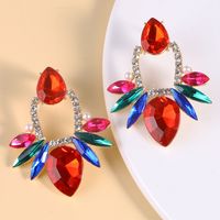 Fashion Big Drop-shaped Diamond Inlaid Alloy Earrings Women's Earrings Wholesale main image 1
