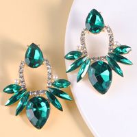 Fashion Big Drop-shaped Diamond Inlaid Alloy Earrings Women's Earrings Wholesale main image 4
